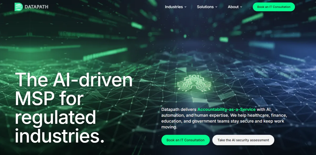 Datapath managed IT services Central Valley California homepage