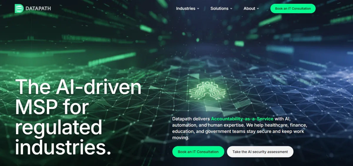 Datapath managed IT services Central Valley California homepage