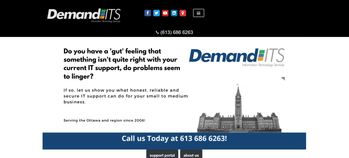 Demand ITS Ottawa IT support homepage