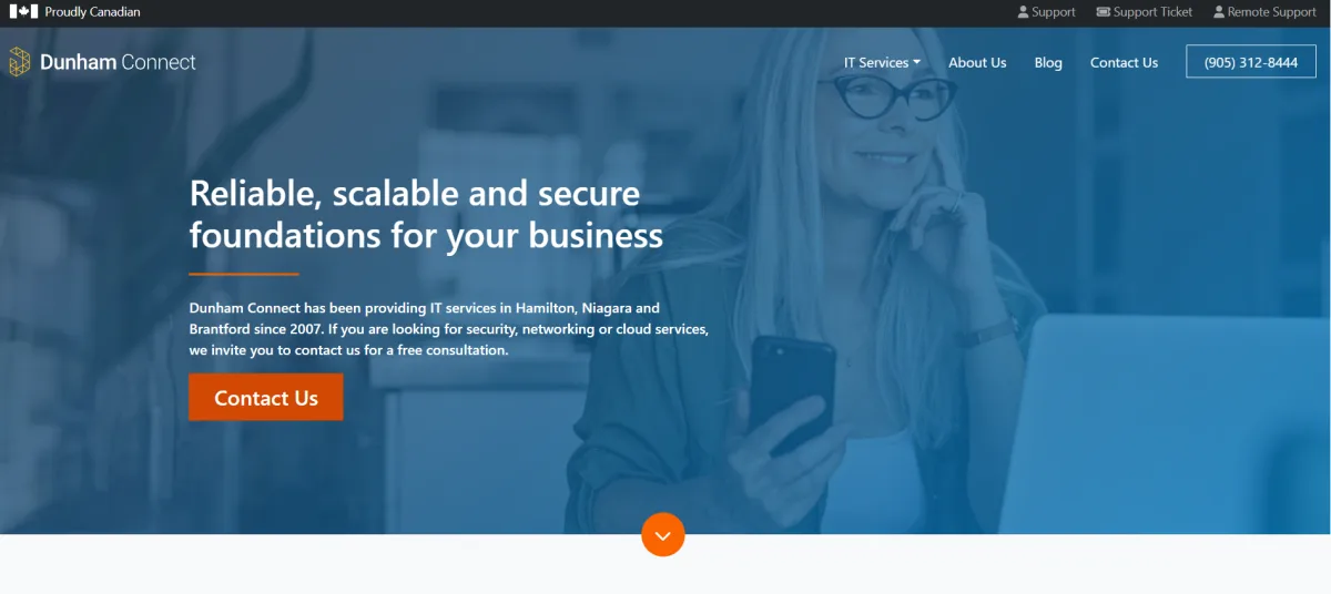 Dunham Connect managed IT in Hamilton, Ontario &mdash; homepage