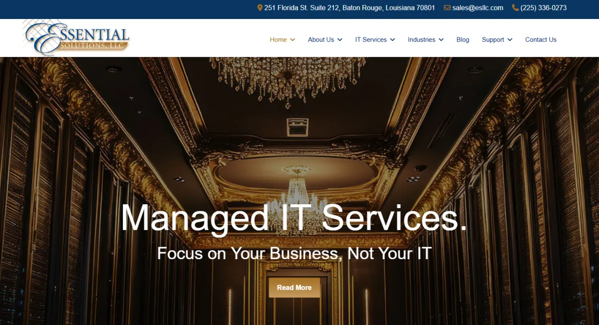 Essential Solutions healthcare IT HIPAA compliance Baton Rouge — homepage