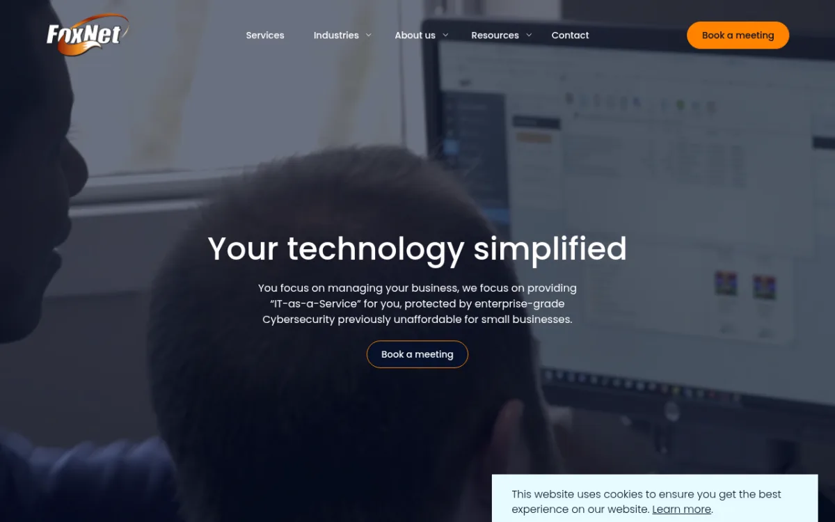 FoxNet Solutions IT infrastructure homepage Waterloo Ontario