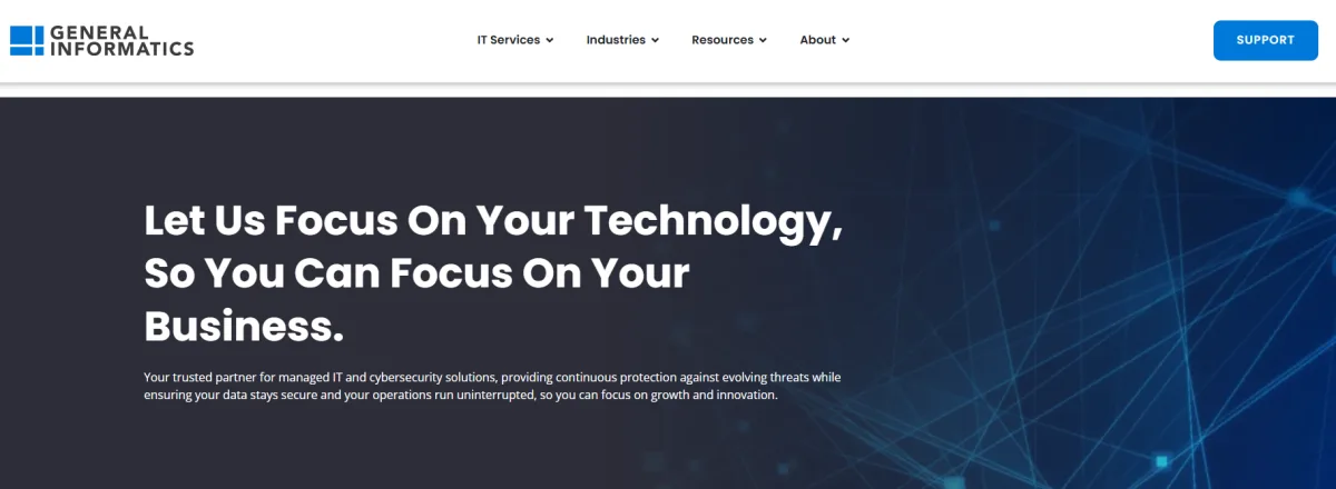 General Informatics managed IT services Baton Rouge Louisiana homepage