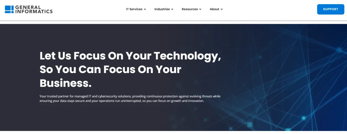 General Informatics managed IT services Baton Rouge — homepage