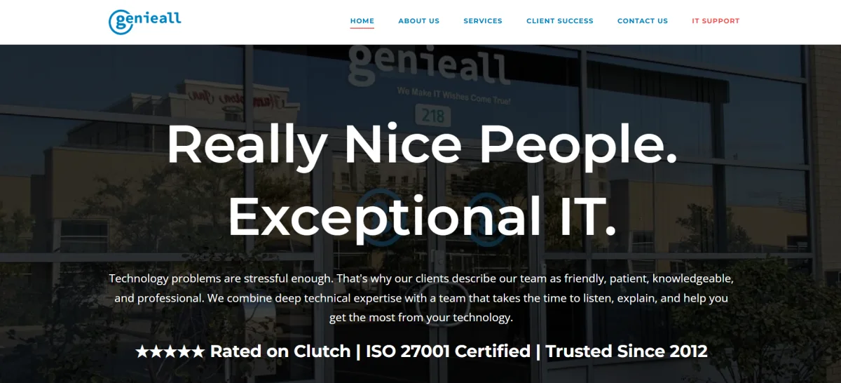 Genieall Corporation ISO 27001 certified managed IT Etobicoke Toronto &mdash; homepage
