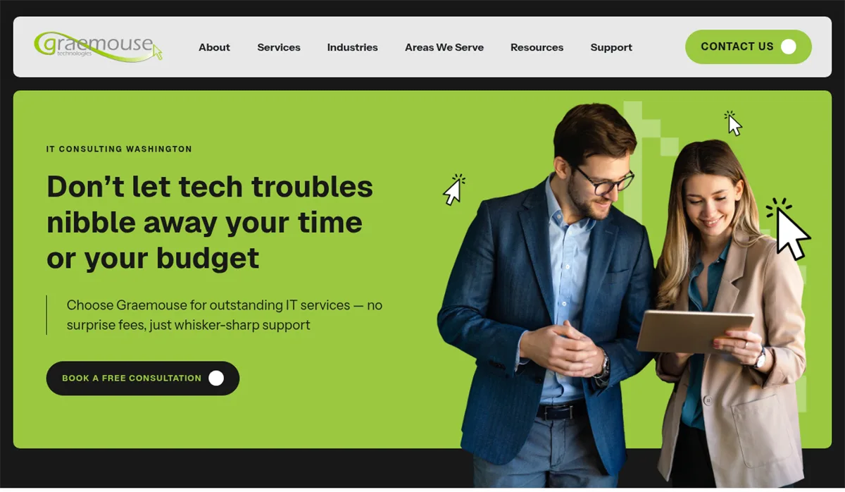 Graemouse Technologies IT services for Tacoma law firms, homepage