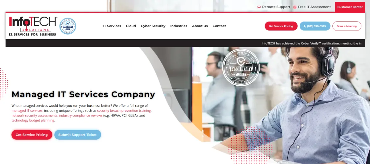 InfoTECH Solutions healthcare managed IT Baton Rouge — homepage