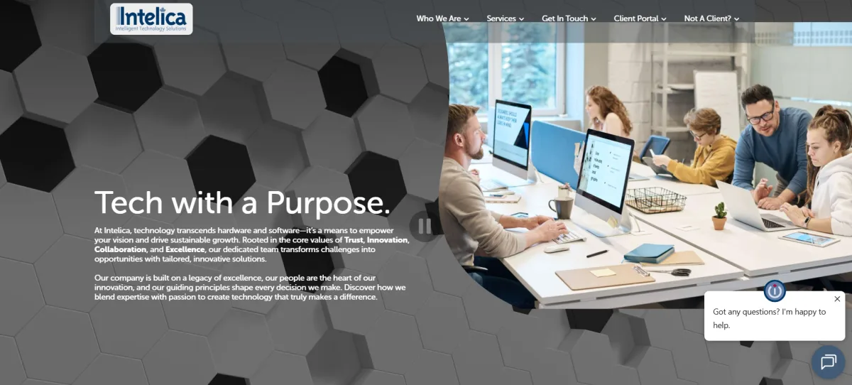Intelica Solutions IT homepage Calgary Alberta