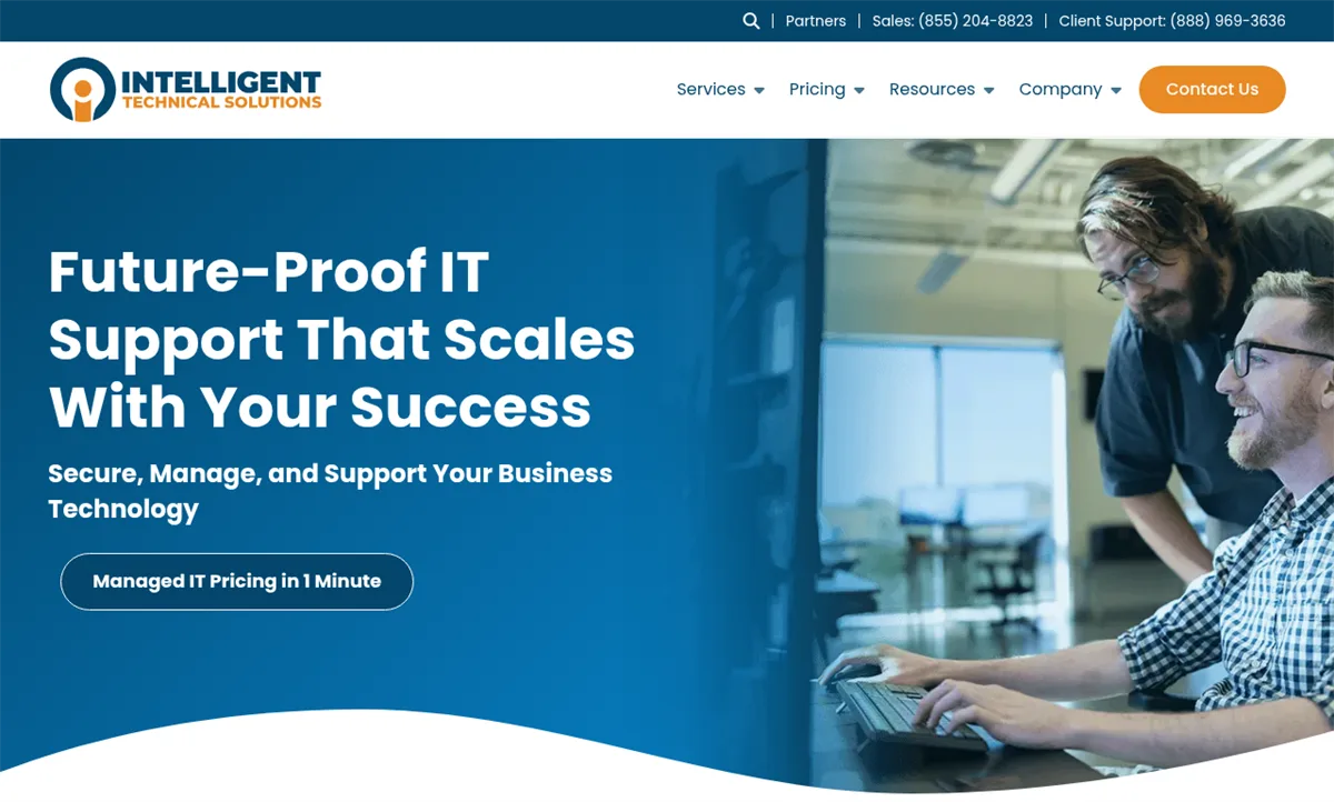 Intelligent Technical Solutions managed IT Olympia Washington, homepage