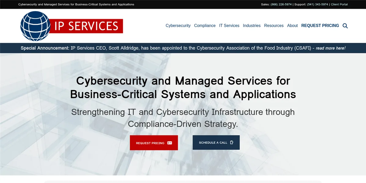 IP Services managed IT and cybersecurity in Eugene, Oregon, ranked #1 with a Trust Score of 7.8/10, homepage