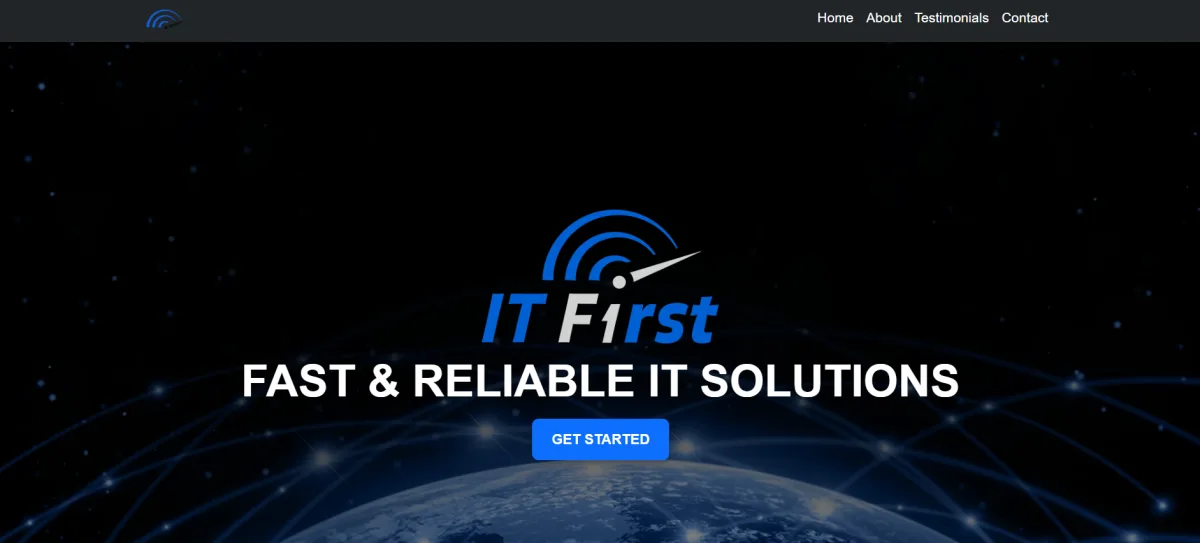 IT F1RST IT solutions homepage
