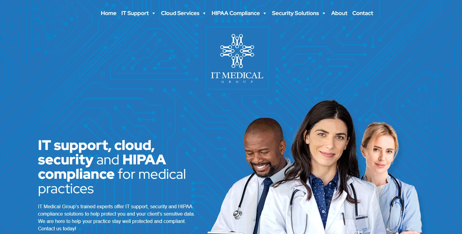 IT Medical Group healthcare IT HIPAA Bakersfield homepage