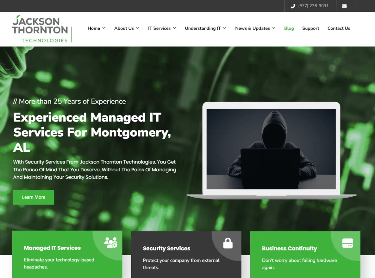 Jackson Thornton Technologies financial services managed IT in Montgomery, AL &mdash; homepage