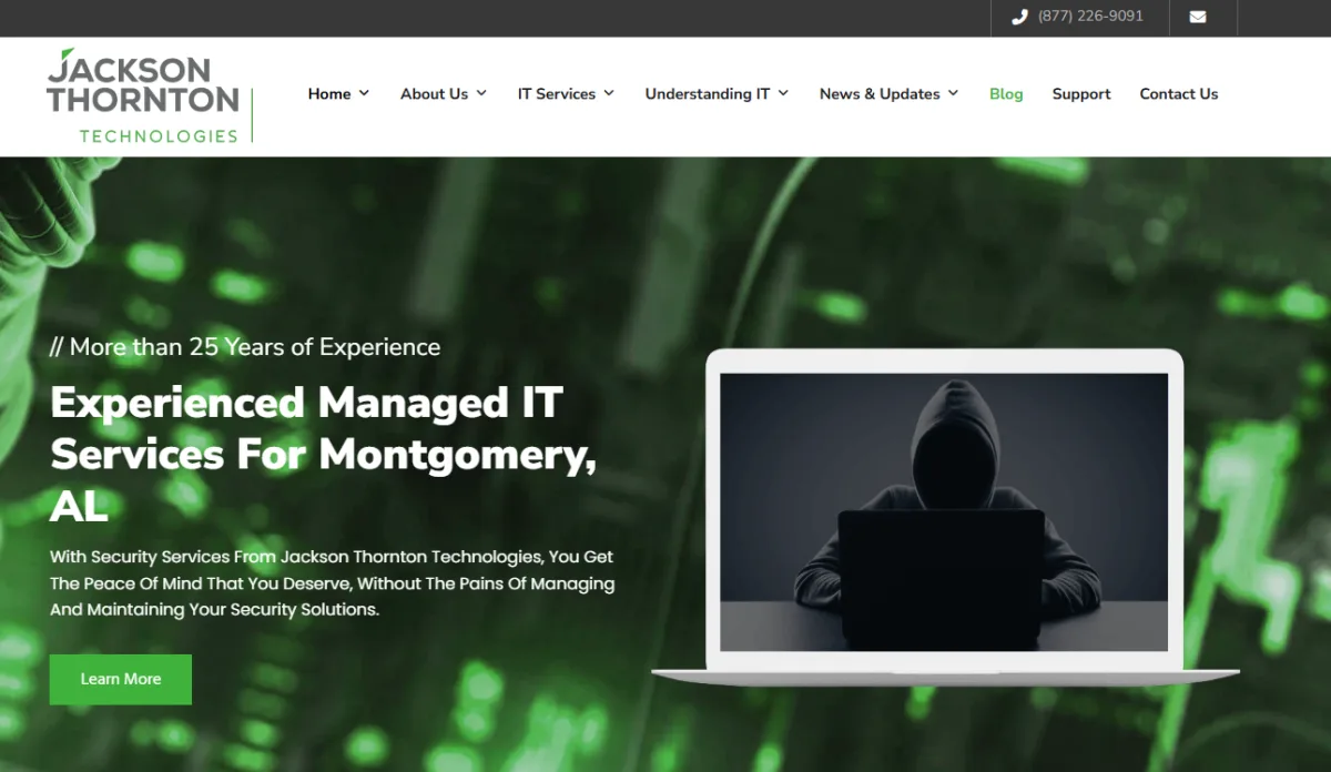 Jackson Thornton Technologies IT services Montgomery Alabama homepage