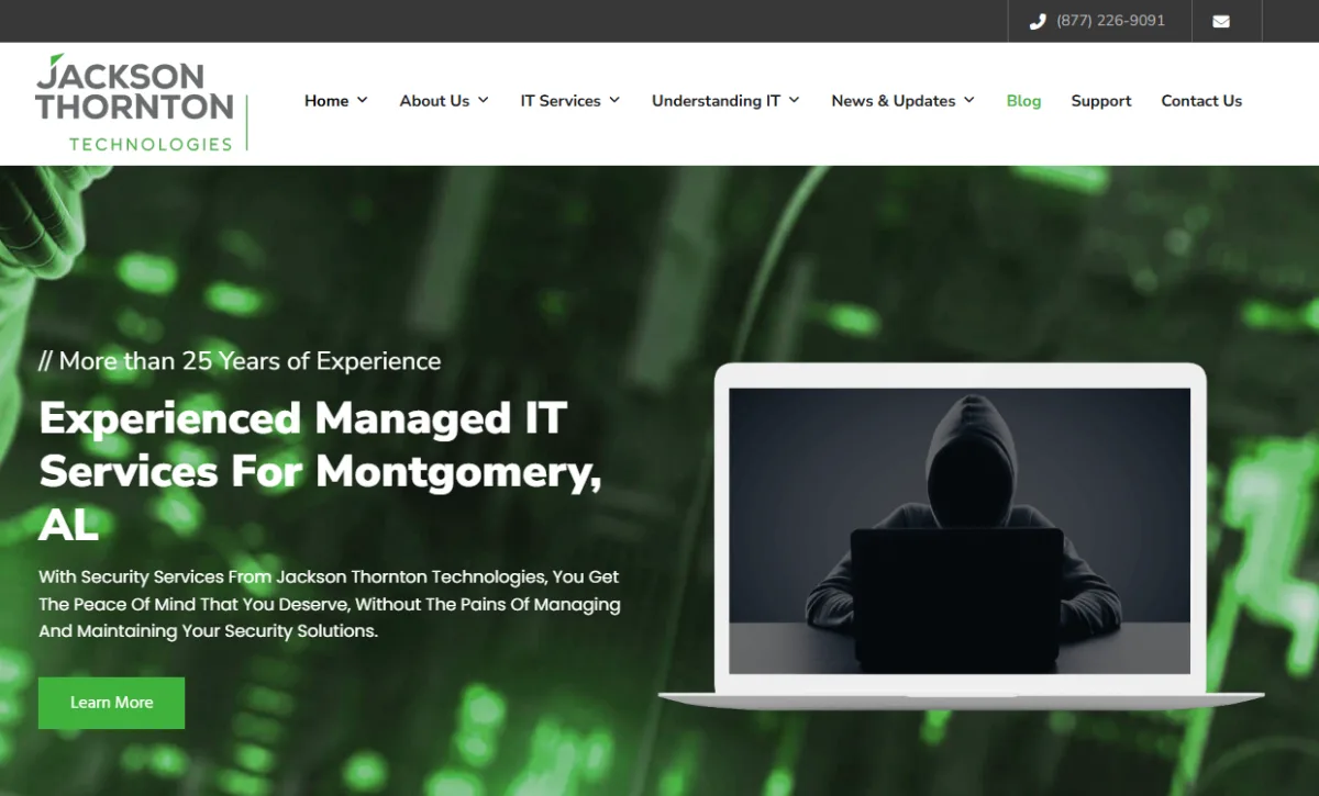 Jackson Thornton Technologies managed IT Montgomery AL — homepage