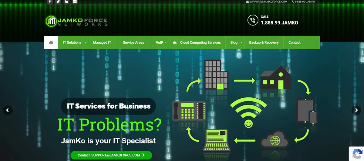 JamKo Force Networks IT services Fort Myers Florida, ranked #3 for real estate with a Trust Score of 5.5/10, homepage