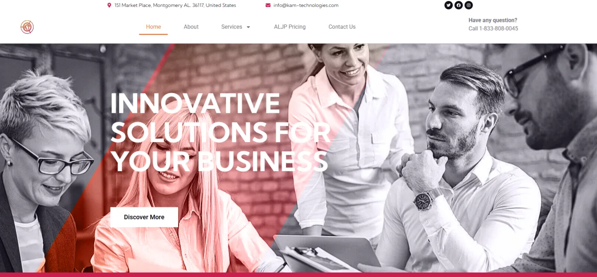 KAM Technologies Montgomery Alabama IT services homepage