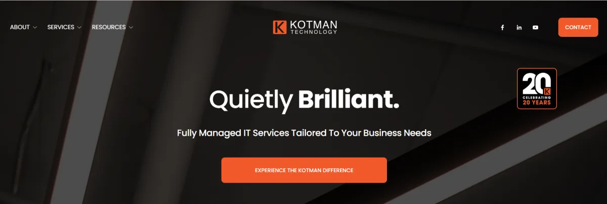 Kotman Technology managed IT services Clovis Fresno California homepage