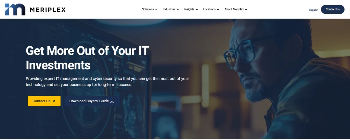 Meriplex managed IT services Baton Rouge homepage