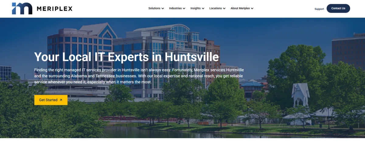 Meriplex managed IT services Huntsville Alabama - homepage