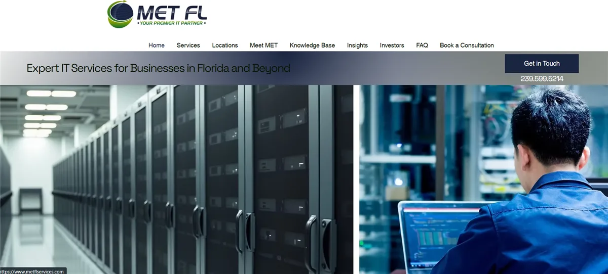 MET Florida managed IT services Fort Myers, ranked #2 for real estate with a Trust Score of 6.7/10, homepage