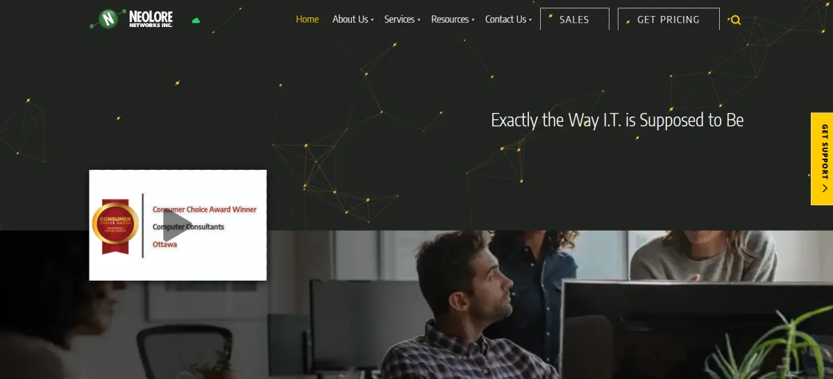 NeoLore Networks IT services Ottawa homepage