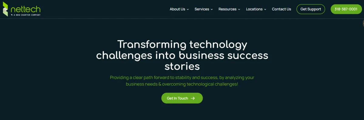NetTech, a New Charter company, managed IT in Monroe and north Louisiana &mdash; homepage