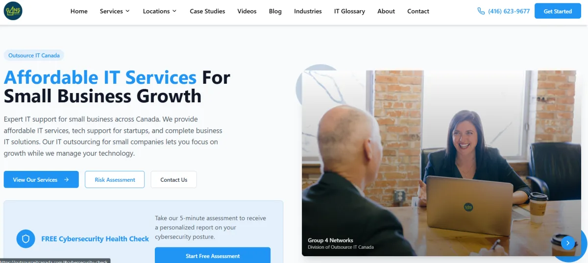 Outsource IT Canada affordable IT services homepage