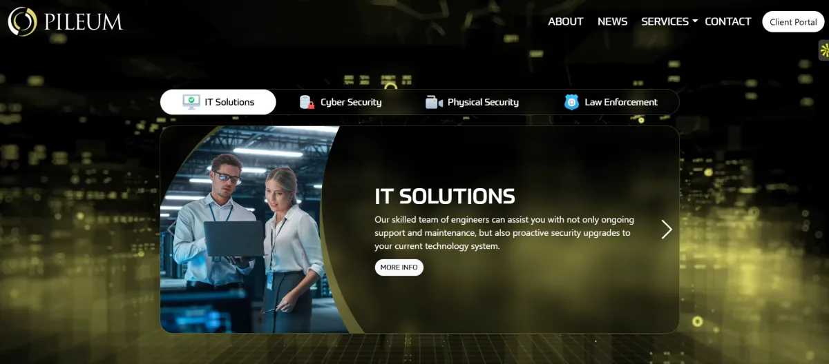 Pileum Corporation IT services Jackson Mississippi homepage