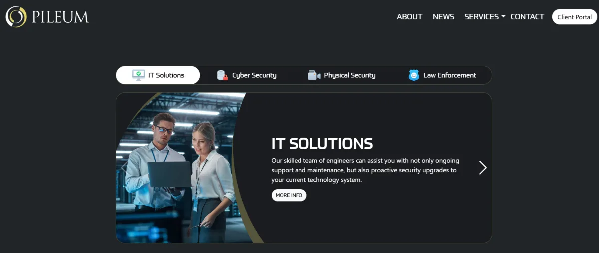 Pileum Corporation IT solutions, cyber security, physical security and law enforcement technology in Jackson, MS &mdash; homepage