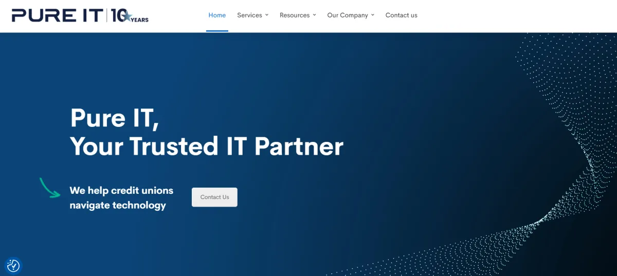 Pure IT managed IT homepage Calgary Alberta