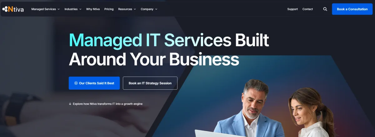 The Purple Guys Ntiva managed IT services Shreveport Louisiana homepage