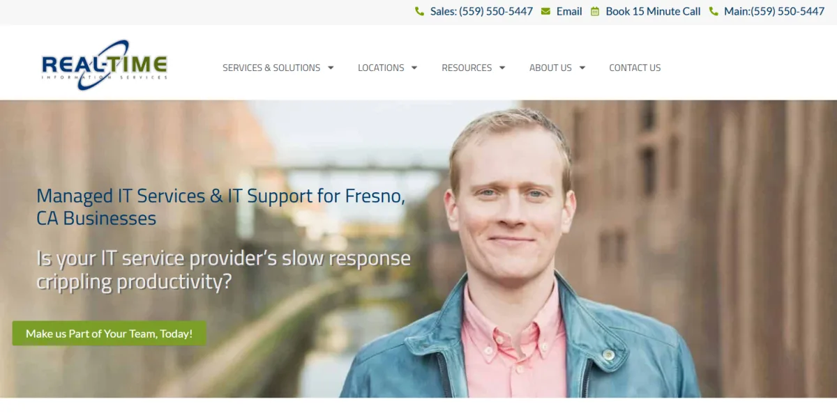 Real-Time Information Services managed IT services Fresno California homepage