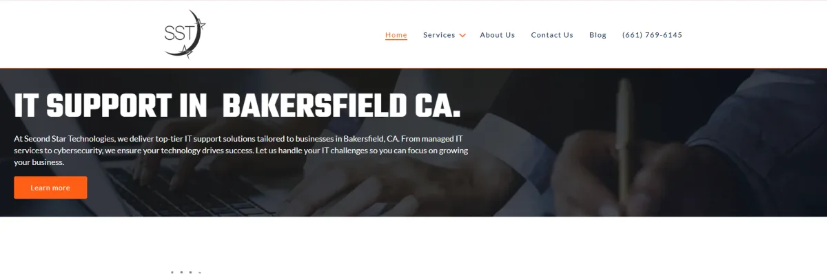 Second Star Technologies managed IT oil gas Bakersfield CA homepage