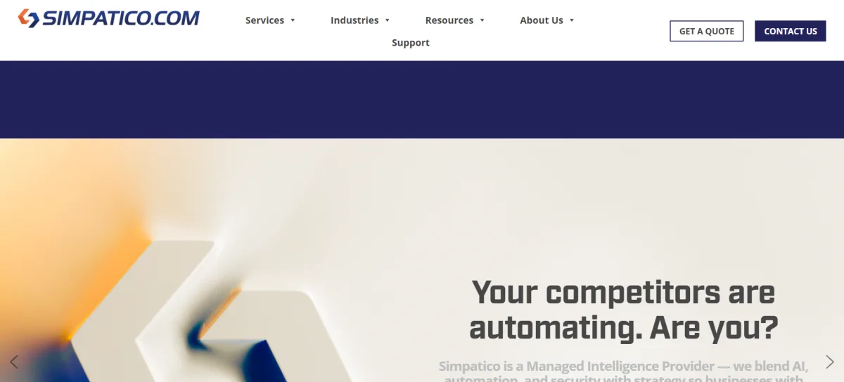 Simpatico Systems managed IT cybersecurity Lubbock TX homepage