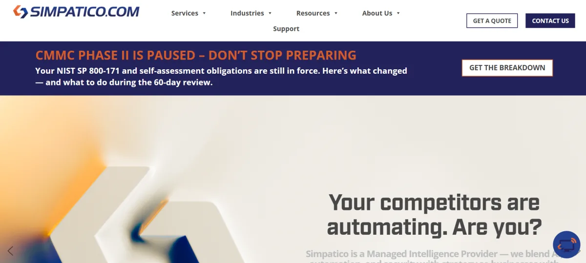 Simpatico Systems managed IT Lubbock homepage