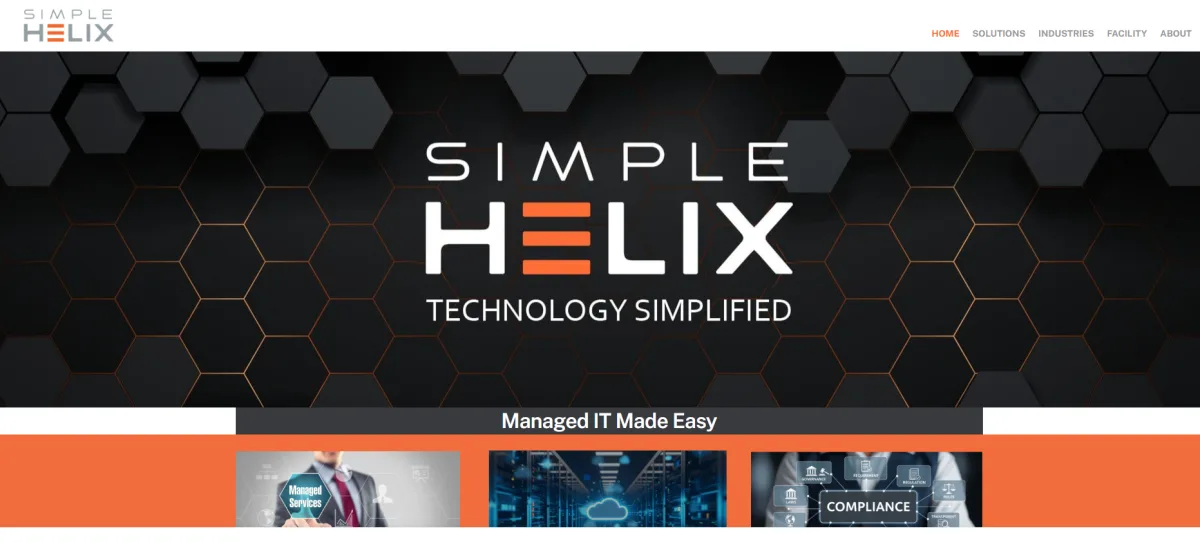 Simple Helix managed IT Huntsville data center homepage