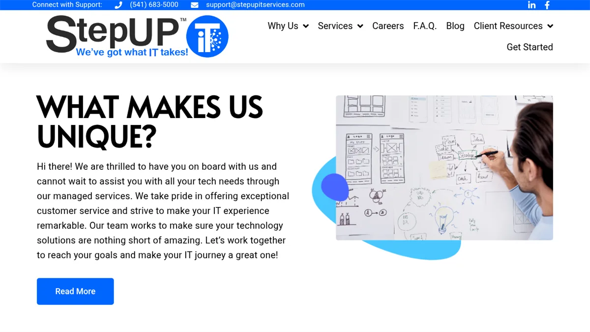 StepUP IT Services managed IT for education in Eugene, homepage