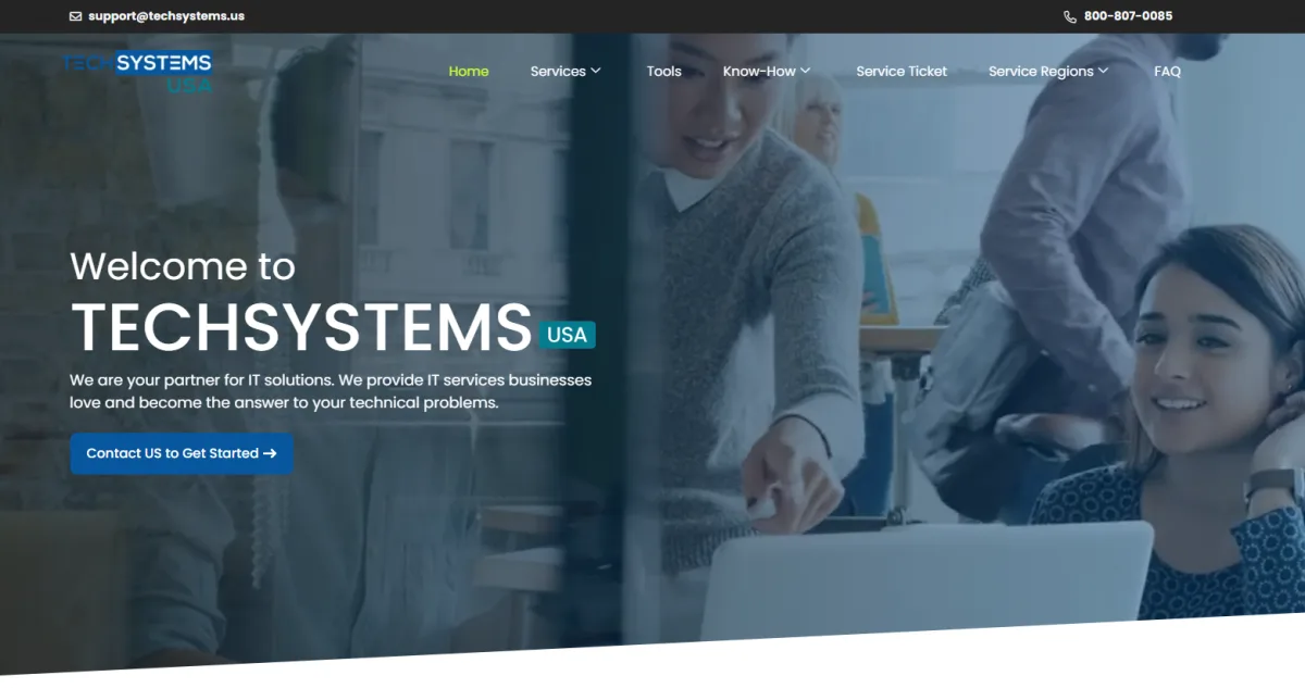 TechSystems USA IT services Jackson Mississippi homepage
