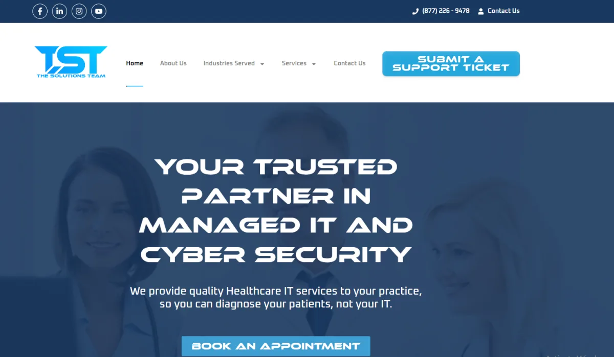 The Solutions Team homepage &mdash; healthcare and dental managed IT provider in the Jackson MS metro