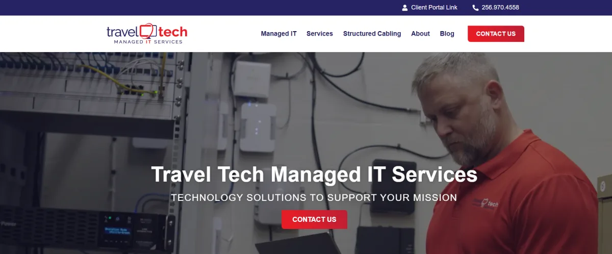 Travel Tech Managed IT Services veteran-owned IT support downtown Huntsville Alabama — homepage