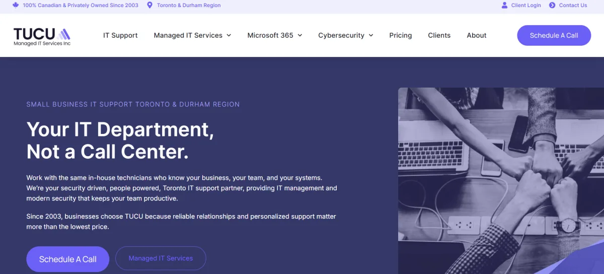 TUCU Managed IT Services small business IT support Toronto and Durham Region &mdash; homepage