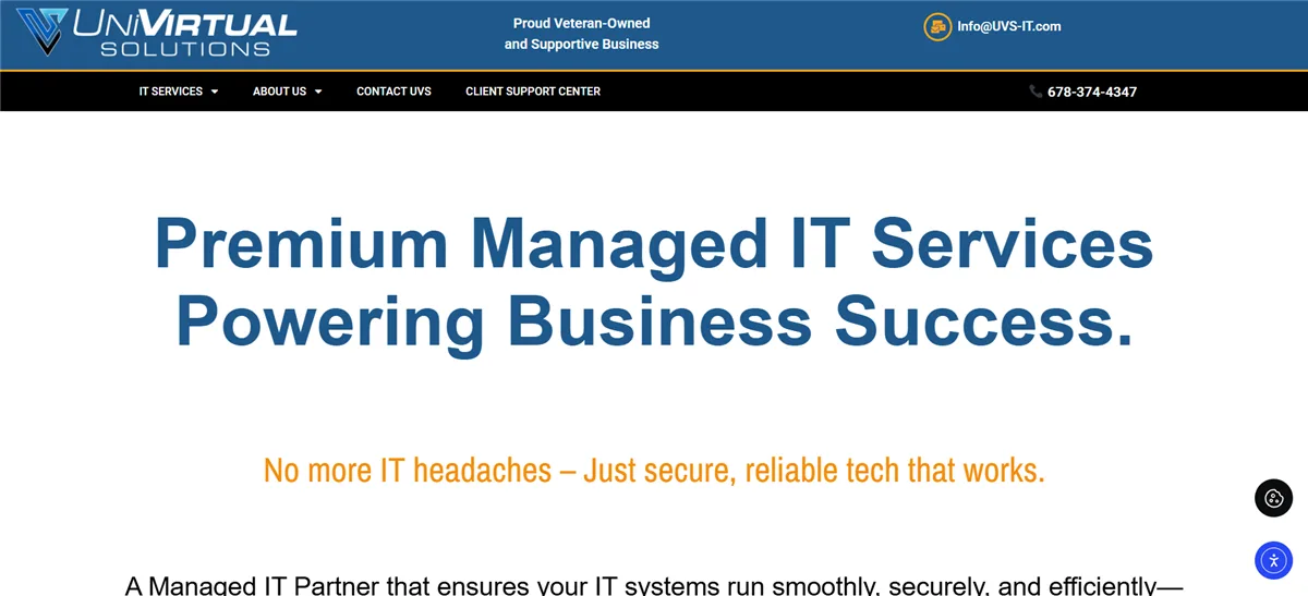 UniVirtual Solutions veteran-owned managed IT services, ranked #6 for Fort Myers real estate with a Trust Score of 3.2/10, homepage