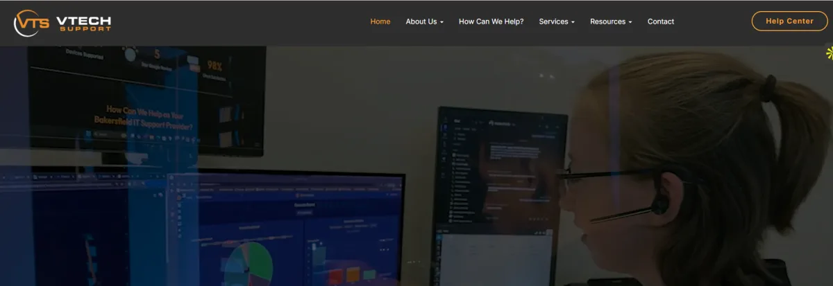 VTech Support managed IT services Bakersfield California homepage