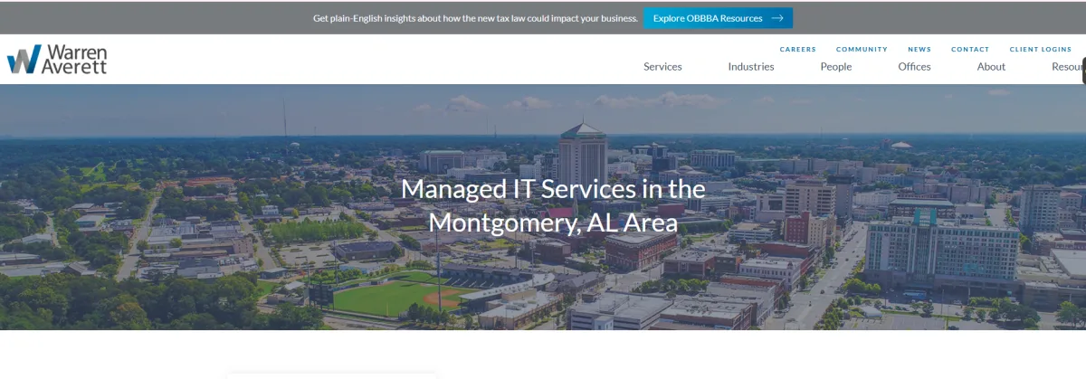 Warren Averett Technology Group healthcare managed IT services Montgomery AL &mdash; homepage