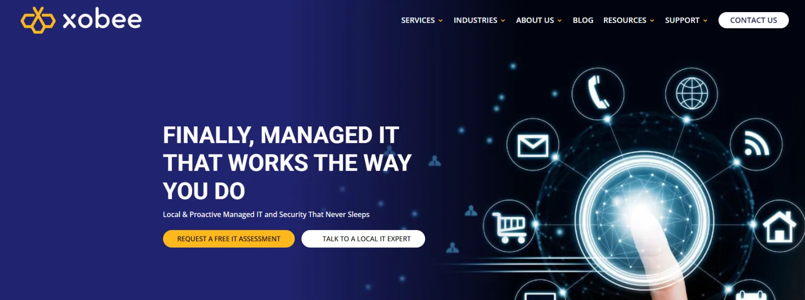 Xobee managed IT healthcare Central California homepage