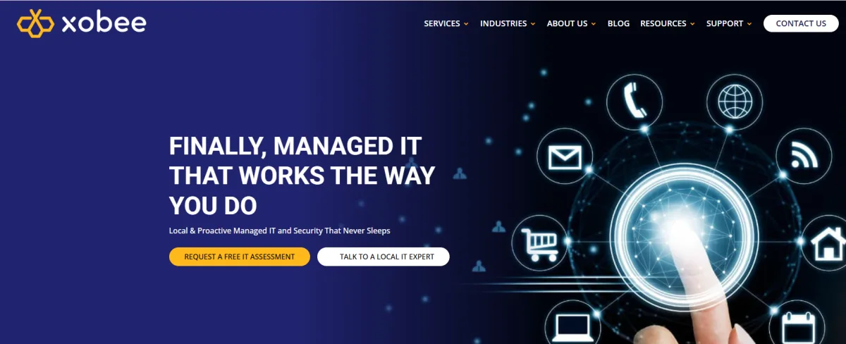 Xobee Networks managed IT services Fresno California homepage