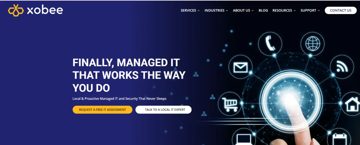 Xobee Networks managed IT services Fresno California homepage