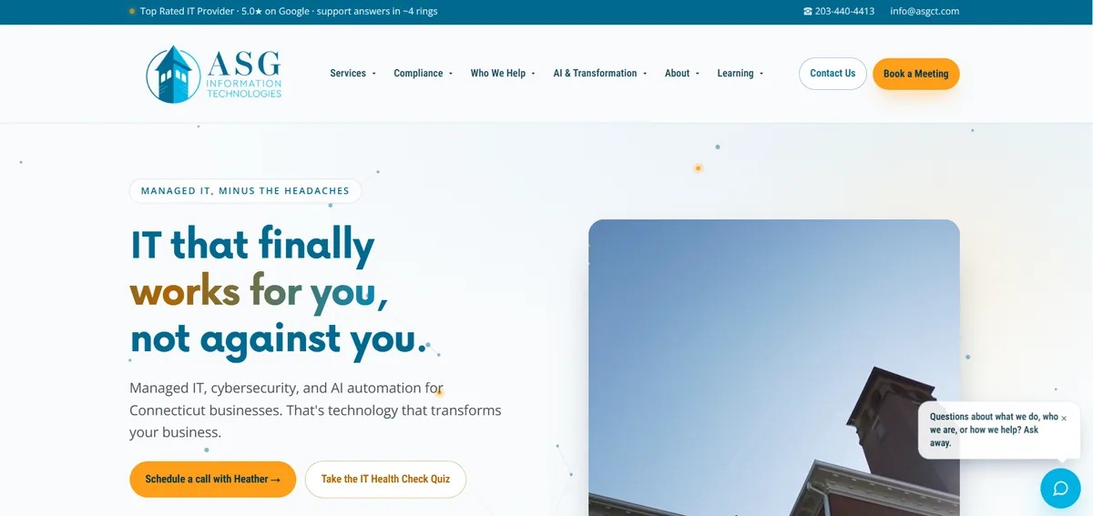 ASG Information Technologies managed IT services Wallingford Connecticut