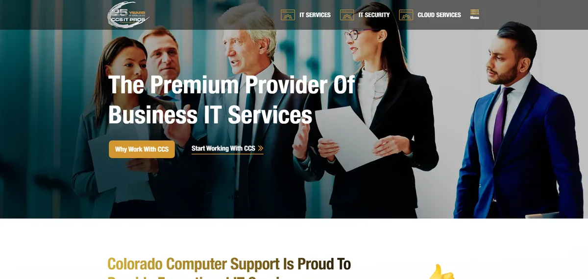 Colorado Computer Support managed IT services Colorado homepage
